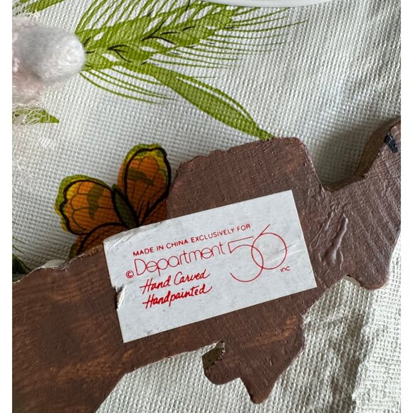 Bundle Of Easter-Themed Decorative Wooden Rabbits Happy Easter Sign Ceramic Eggs - Picture 8 of 9